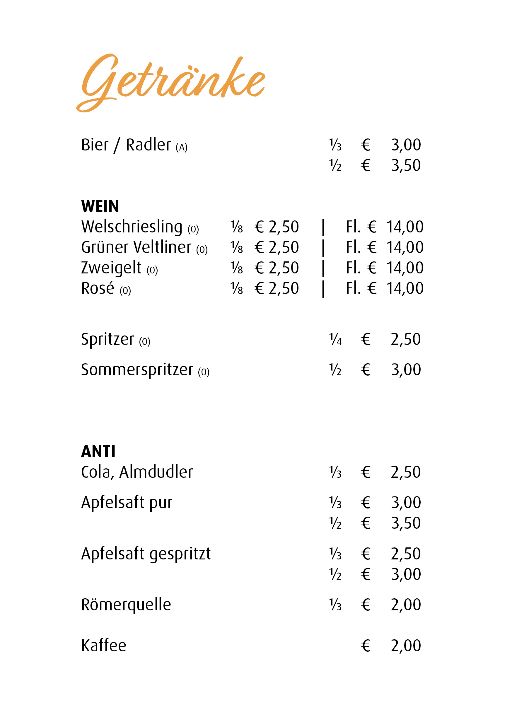 Speisen Getr nke Musikverein Steinhaus